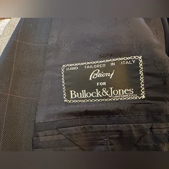 Brioni Handmade in Italy for Bullock & Jones Blue Men’s Sport Blazer Size 42 R